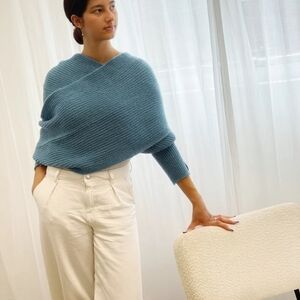 Freya Harper Soft Brushed Scarf, Extra Long & Wide (Plus Sized) Blue